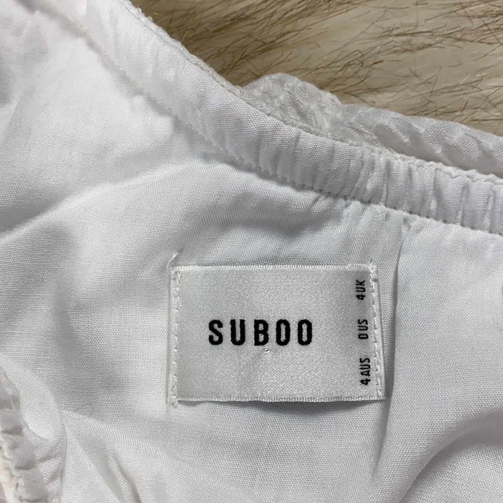 Suboo One-Shoulder Ruffle Mini Dress, Size Small - Picture 7 of 13